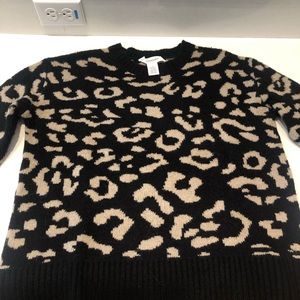 Cheetah Print Crewneck Sweater